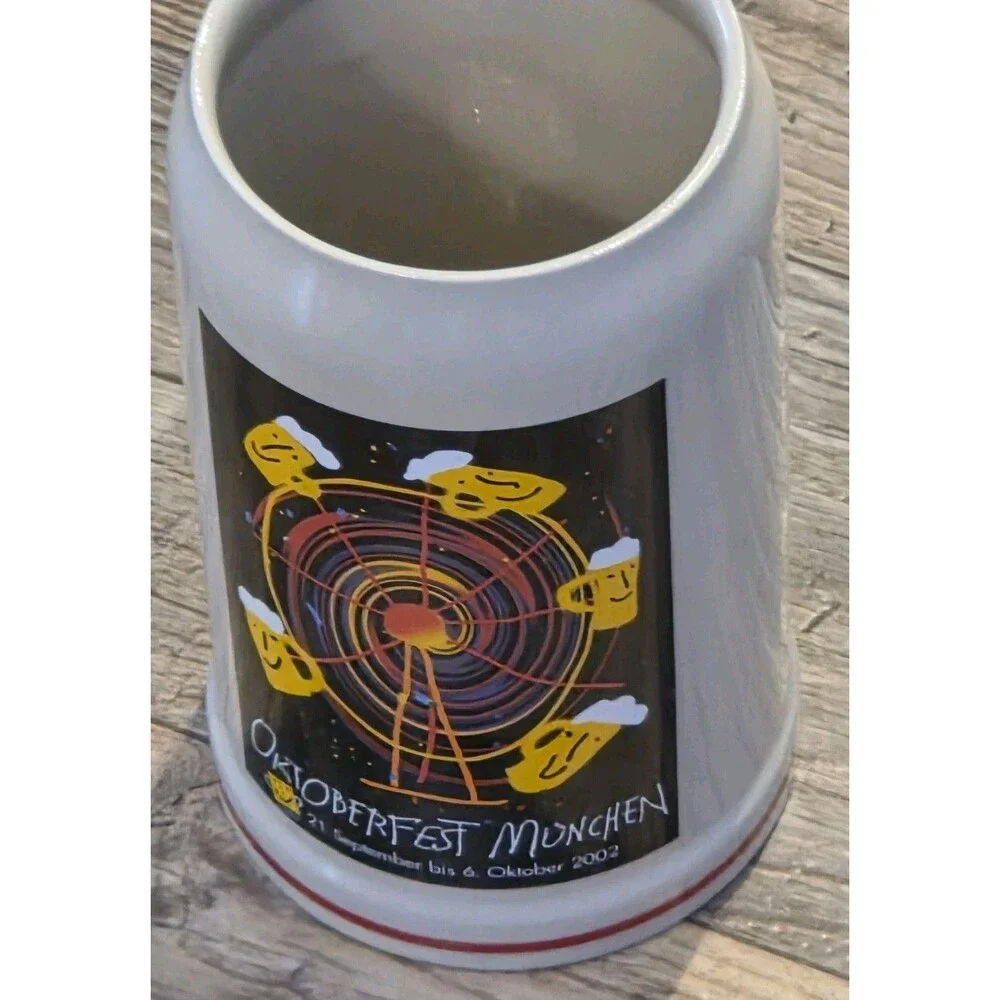 2002 Oktoberfest Munchen Rastal 1Liter Beer Stein Mug Munich Germany Vtg